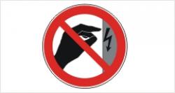 Nicht berühren Spannungsgefahr